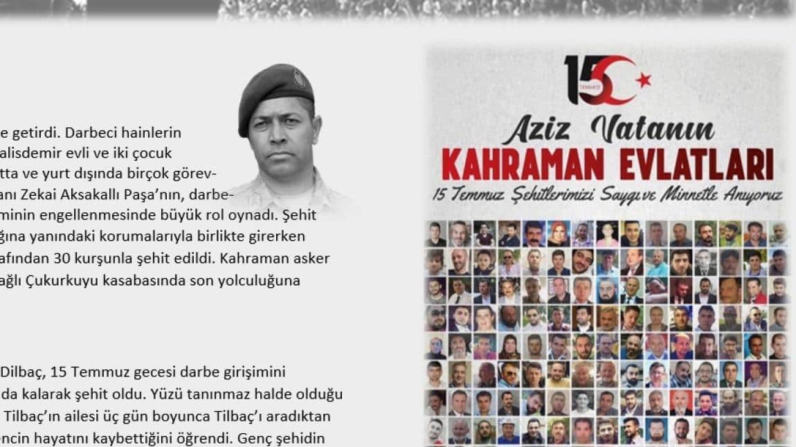 15 TEMMUZ ÇOCUK GAZETESİ